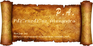 Pórszász Alexandra névjegykártya